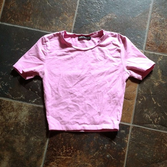 Cropped Zara Pink Tshirt - Picture 1 of 1